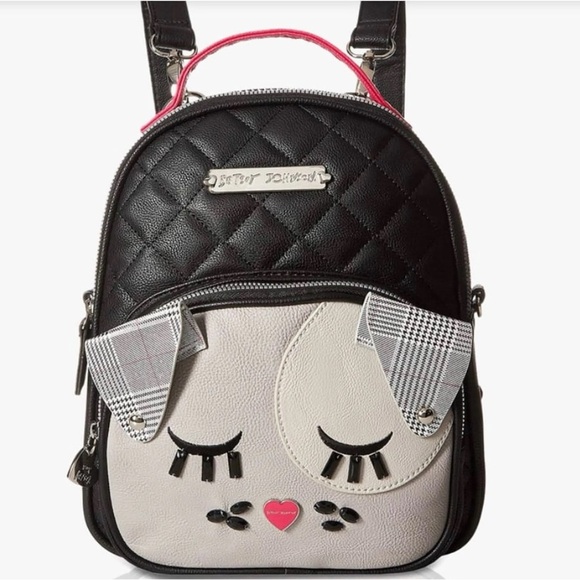 Betsey Johnson Handbags - BETSEY JOHNSON WOMEN'S DIAMOND QUILT KITCH BACKPACK